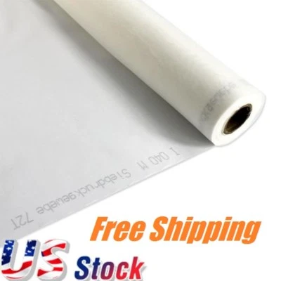 QOMOLANGMA USA 3 Yards 110M 43T Polyester Silk Screen Printing Mesh Fabric White - 108" L