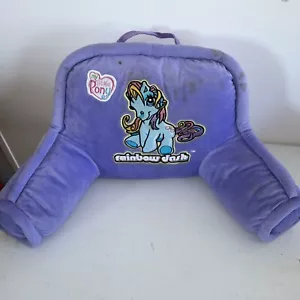 My Little Pony Rainbow Dash Plush Pillow Reading Backrest Y2k Heavy STAINS - Picture 1 of 9