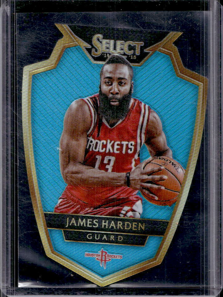 2014-15 Select James Harden Premier Level Light Blue Prizm Die Cut #078/199
