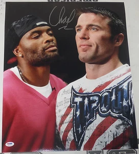 Chael Sonnen Signed UFC 16x20 Photo PSA/DNA COA Auto'd Picture w/ Anderson Silva - Picture 1 of 23