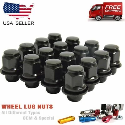 20 porcas de roda de fábrica OEM PRETO 14X1.5 MAG RODA DE ASSENTO TOYOTA LAND CRUISER 1998-2019 - Imagem 1 de 3