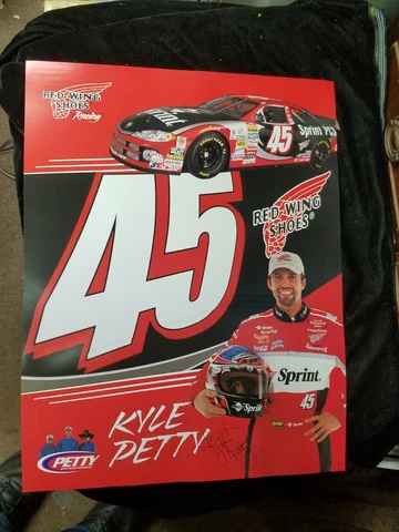 Red Wing Shoes John Andretti Kyle Petty Nascar Poster New Old Stock 17" X 22" Cover