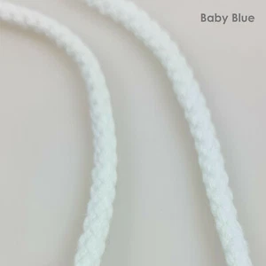 Hoodie Drawstring Cotton Cord 6mm Round,Metal Toggle Ends,Stoppers,5yds,Neotrims - Picture 1 of 49