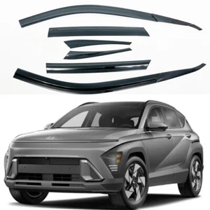 Smoke Tinted Weather shields Window Visors 6p for 2025 Hyundai KONA - Picture 1 of 11