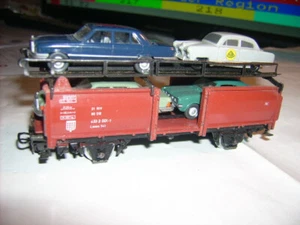 Märklin 4612 Autotransportwagen der DB mit 4 Pkw beladen  Ep. IV gebr. ohne OVP - Bild 1 von 19