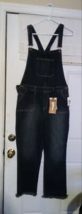 New Demim Vintage Dark Wash Look Coveralls Size XL - Picture 1 of 8
