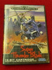 Super Thunder Blade Mega Drive Game in original box with instructions