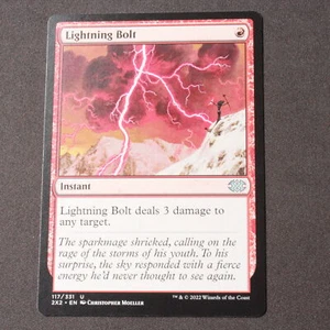 Lightning Bolt 117 MTG Double Masters 2022 poco común casi nuevo - Imagen 1 de 2