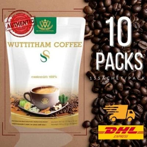 10x Wuttitham Instant Coffee Health Weight Control Anti Aging Slimming Drink - Picture 1 of 5