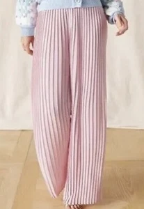 NEW Matilda Jane PINK Heart to Heart Curtain Call Pleated Wide Leg Pants MEDIUM - Picture 1 of 16