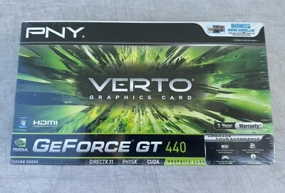 PNY Verto GeForce GT 440 1024MB GDDR5 PCI-Express 2.0 DVI+VGA+HDMI Graphics Card - Image 1 of 4