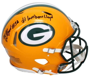 Casco velocità MarShawn Lloyd autografato "#Lambeau Lloyd" Beckett / GDL LE 32 - Foto 1 di 4
