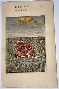 GOA INDIA 1683 ALAIN MANESSON MALLET NICE ANTIQUE VIEW 17TH CENTURY - Picture 1 of 3