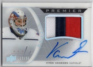 2020-21 UD Premier Acetate Rookie Patch Autograph #AHRVV V. Vanecek 19/99 - Picture 1 of 1