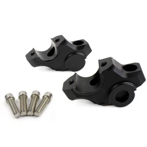 Black Handlebar Riser Mount Clamp Handle Bar For Yamaha MT-09 FZ-09 XSR900 12-18 - Picture 1 of 5