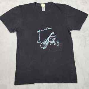 Paul Frank Shirt Mens Small Black Vintage Crewneck Music Club Guitar Art Friend*