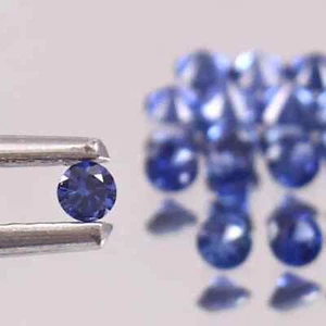 3x3 mm zaffiro blu naturale Ceylon calibrato forma rotonda gemme sfuse lotto 10 pezzi - Foto 1 di 8