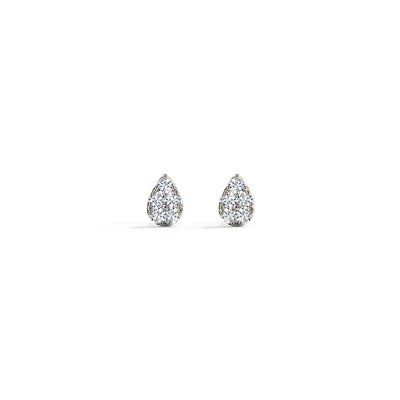 Pear Shape Diamond Stud Earrings | 14K/10K Gold Lab Grown Diamond Stud Earrings - Image 1 of 4