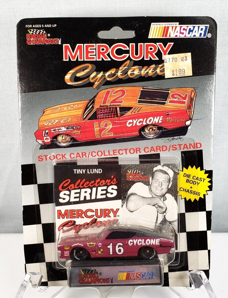 Racing Champions Mercury Cyclone #16 Tiny Lund 1993 púrpura nuevo en tarjeta Foto 1 de 4