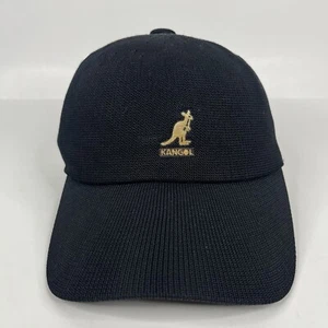 Kangol Hat Cap Strap Back One Size Black Gold Kangaroo Spacecap Golf Mens - Picture 1 of 14