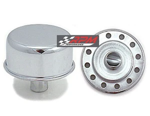 Chrome Steel Oil Breather Cap Valve Cover PUSH IN ON PCV 3/4" NECK A26-1 - Picture 1 of 1
