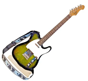 Fender Telecaster Electric Guitar SG 101 Green Merle Maple Rosewood 6-string - Picture 1 of 17