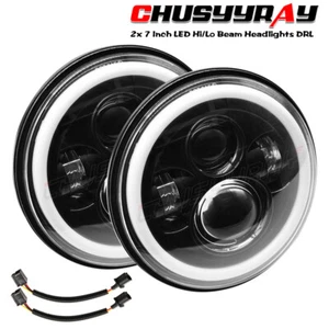 Pair 7inch Round Led Headlights Lamp for Chevy Bel Air 1955 1956 1957 - Picture 1 of 13