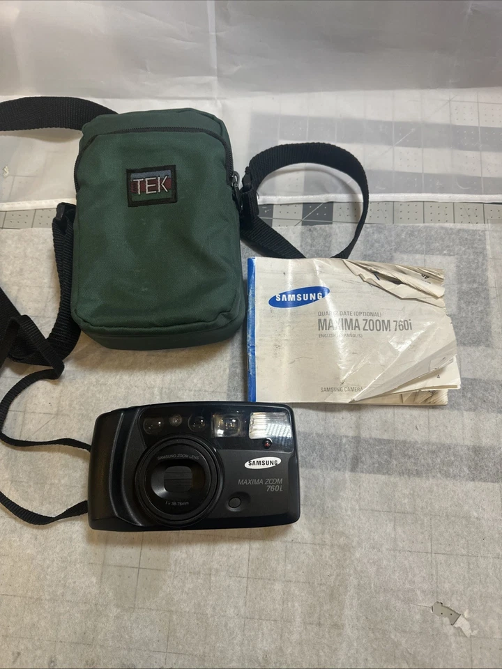 ⭐ Cámara fotográfica compacta Samsung Máxima Zoom 760I 35 mm ~ Probada con película ⭐ Foto 1 de 4