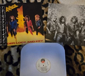 Dokken-Under Lock and Key Japanese Promo Sample LP Record Vinyl W/Inserts OBI - Picture 1 of 14
