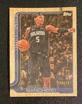 2025 Topps Flagship Paolo Banchero Wood 14/25 SSP Case Hit Magic#Z - Image 1 of 2