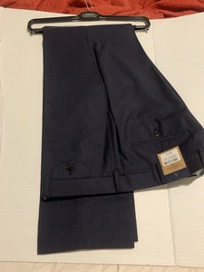 Charles Tyrwhitt Steel Blue Puppytooth Wool Stretch Slim Trouser 36W 34L - Bild 1 von 5