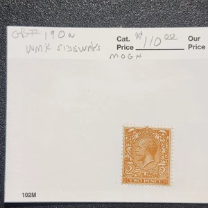 Great Britain #190a Sideways Watermark MOGH - CV $110 - Lot #10638 - Picture 1 of 1