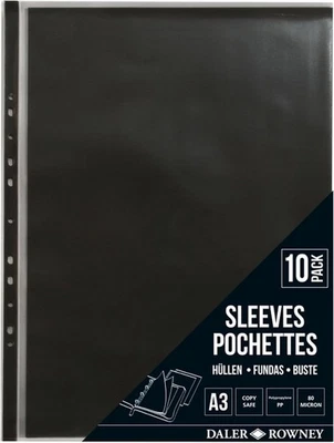 Mangas de exhibición Daler-Rowney A3, 10 piezas, almacenamiento, plástico, proteger obras de arte, Foto 1 de 2