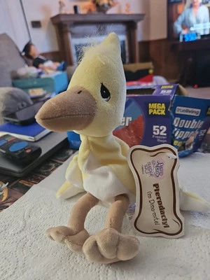 Vintage 1999 Tender Tails Plush Toy Yellow Pterodactyl Dinosaur Precious Moments - Image 1 of 3