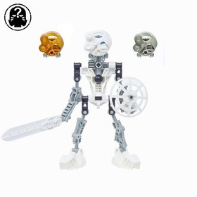 Lego Bionicle - 8536 - Toa Mata of Ice - Kopaka - Complete 2001 Set - Whitened