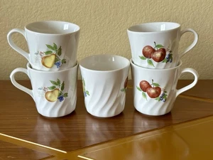 Corning Corelle CHUTNEY Stoneware Cup White Swirl Fruit Apples Pears Replacement - Picture 1 of 4