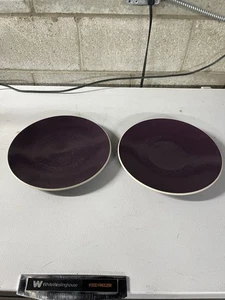 SASAKI COLORSTONE PLUM 11” Diner Purple Vignelli Designs * RETIRED * Set Of 2 - Picture 1 of 5