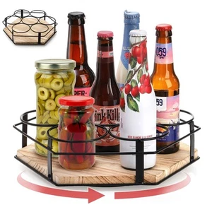 7 Bottles Rotating Syrup Rack, Countertop Coffee Syrup Organizer Stand, Syrup... - Picture 1 of 8