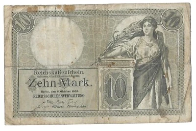 1906, GERMANY 10 MARK BANKNOTE, CIRCULATED - Image 1 of 2