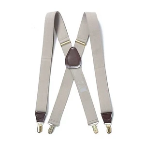 5000-KHAKI - Toneka Adjustable Polyelastic X Back Suspender with Drop Clip 5pcs - Bild 1 von 1