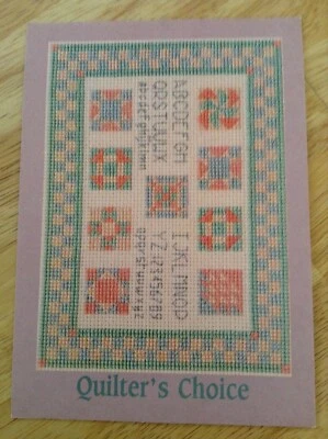 Quilter's Choice counted cross stitch pattern card, Aida & floss lot - Image 1 of 2