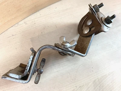 SLINGERLAND Rack Tom Hoop Clamp Arm Holder Mount Bracket Part Nickel 40s 50s Vtg - Image 1 of 4