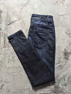Hebilla Negro Ajuste No. Pantalones de mezclilla ajustados 76 para mujer talla 25x32 lavado oscuro - Imagen 1 de 13