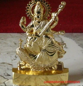 SARASWATI SARASVATI ANTIKE IDOL STATUE OM HINDU GOTT GESEGNET OM ENERGETISIERT - Bild 1 von 3