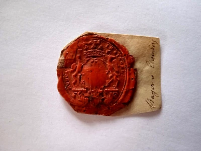 Bayer von Ehrenberg ORIGINAL  Petschaft Abguss SIEGEL Dokument Brief - Bild 1 von 4