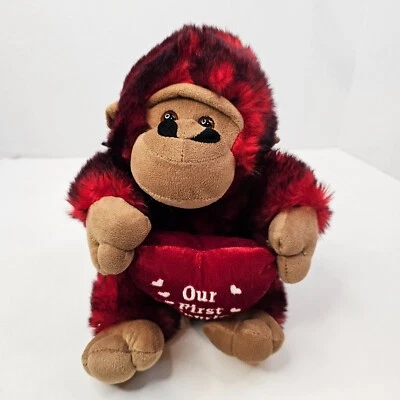 Dan Dee Red Gorilla Plush Our first Valentine Monkey Stuffed Animal Toy - Image 1 of 4