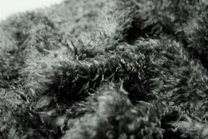 CURLY Teddy Faux Fur Fabric Material - DARK GREY - Picture 1 of 1