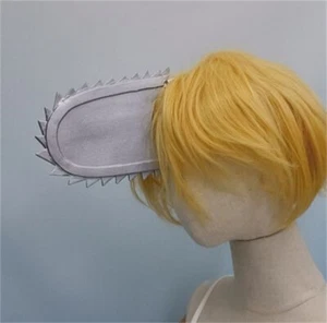 Anime Chainsaw Man Denji Golden Short Hair w/ Saw Wig Harajuku Cosplay Costume - Picture 1 of 5