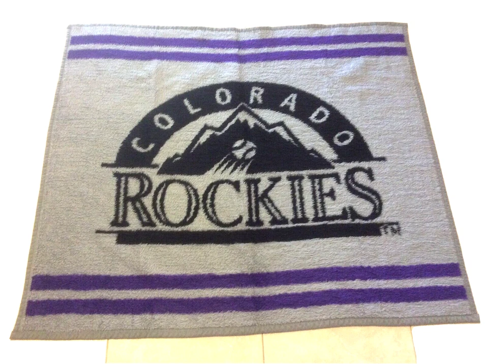 Manta Biederlack De Colección Colorado Rockies Púrpura Gris Negro Gráfico Logo Acrílico Foto 1 de 4