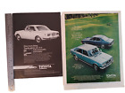 Lot of 2 Vintage Car Print Ad Toyota Corona Mark II   #20769